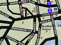 Aberdeen city centre map